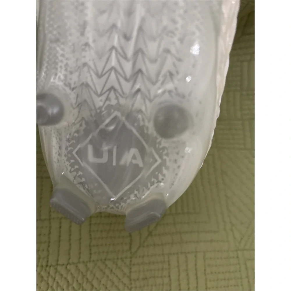 Under Armour UA Clone Football Cleats White Silver Men's Size 13 3024097-046